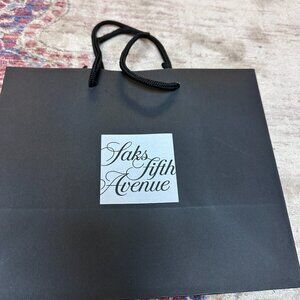 Saks Fifth Avenue Black Empty Shopping/ Tote Bag In Great Shape!